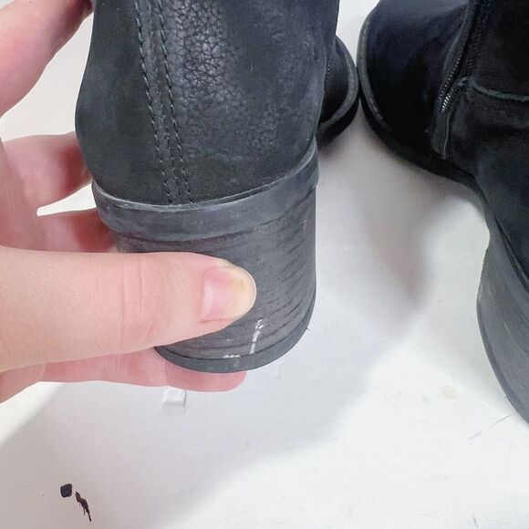 Paul Green Kendra Tall Riding Boots Black Suede Nuback Women's Size 5.5 UK 8 US - Picture 5 of 8